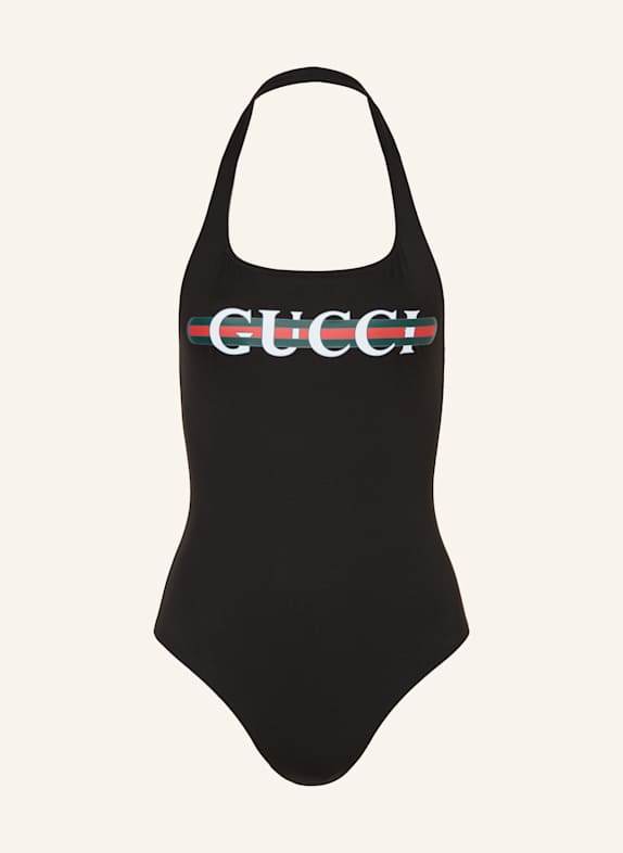 GUCCI Neckholder-Badeanzug SCHWARZ