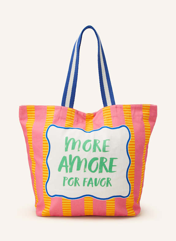 CODELLO Torba shopper MOCNORÓŻOWY/ POMARAŃCZOWY/ NIEBIESKI
