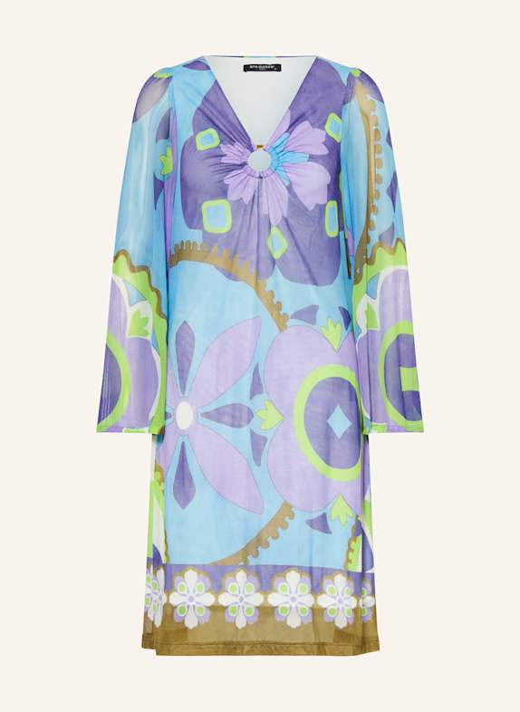 Ana Alcazar Mesh-Kleid LILA/ TÜRKIS/ GELB