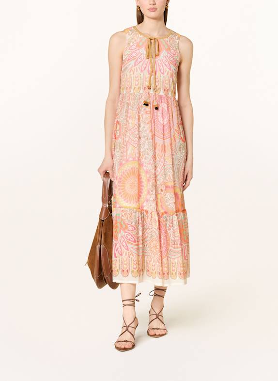 Ana Alcazar Kleid MADI mit Glitzergarn ORANGE/ CREME/ MINT