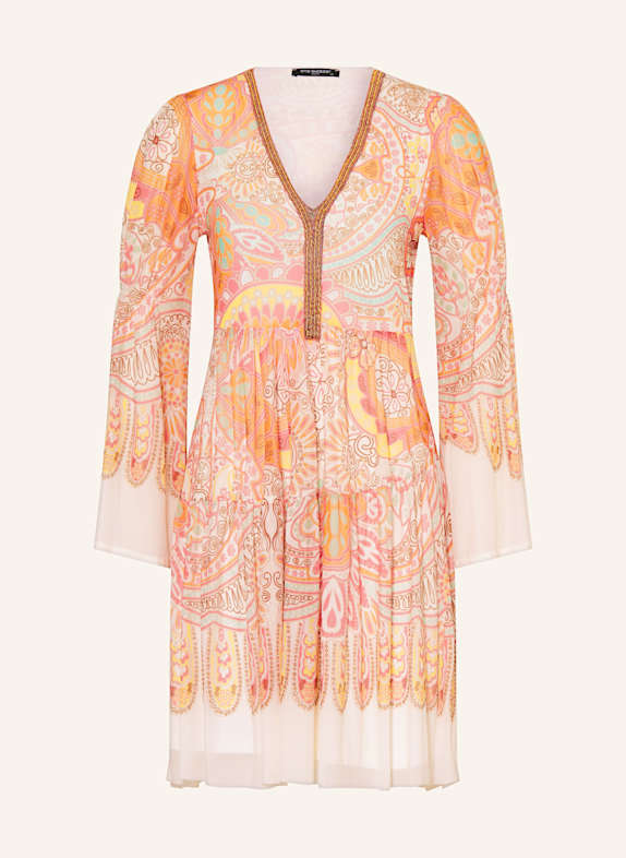 Ana Alcazar Mesh-Kleid mit Schmuckperlen ORANGE/ CREME/ MINT