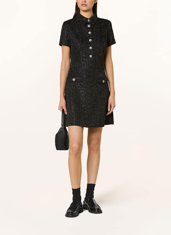GUESS Tweed-Kleid TAMARA mit Glitzergarn SCHWARZ