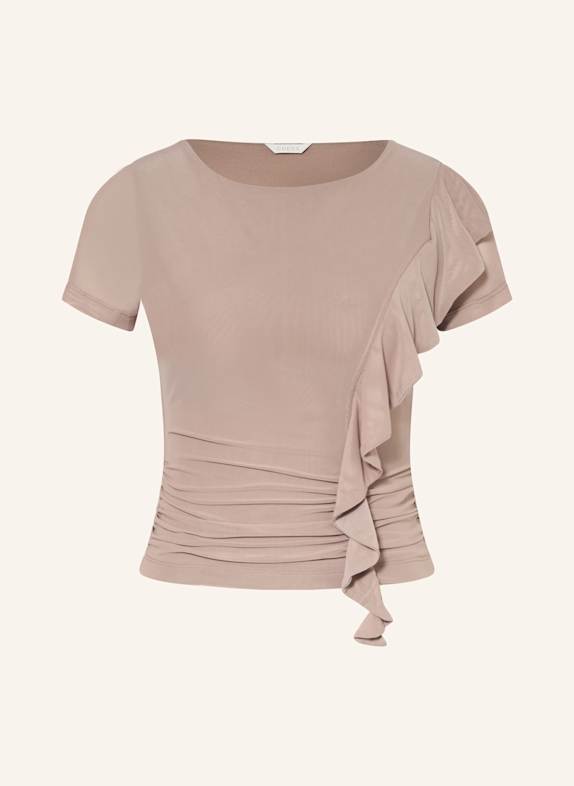 GUESS VERDIANA T-shirt with frills TAUPE