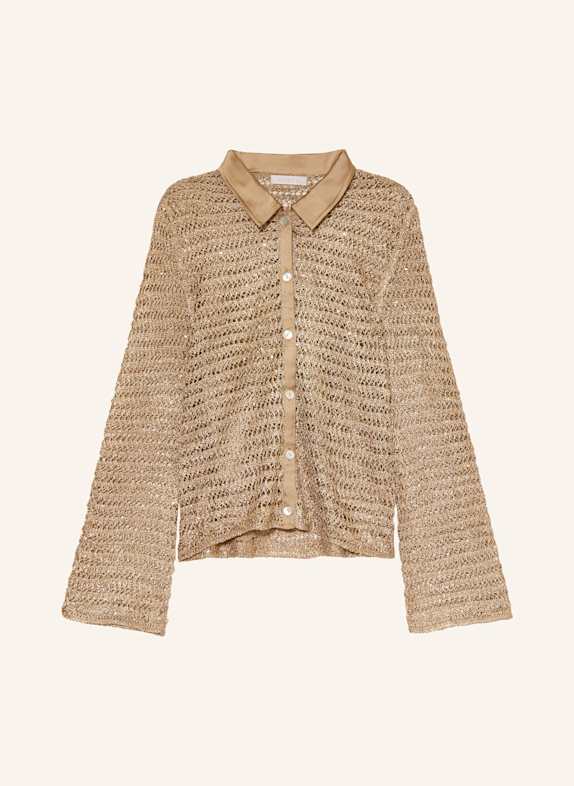 GUESS Strickbluse BELLA mit Pailletten BEIGE