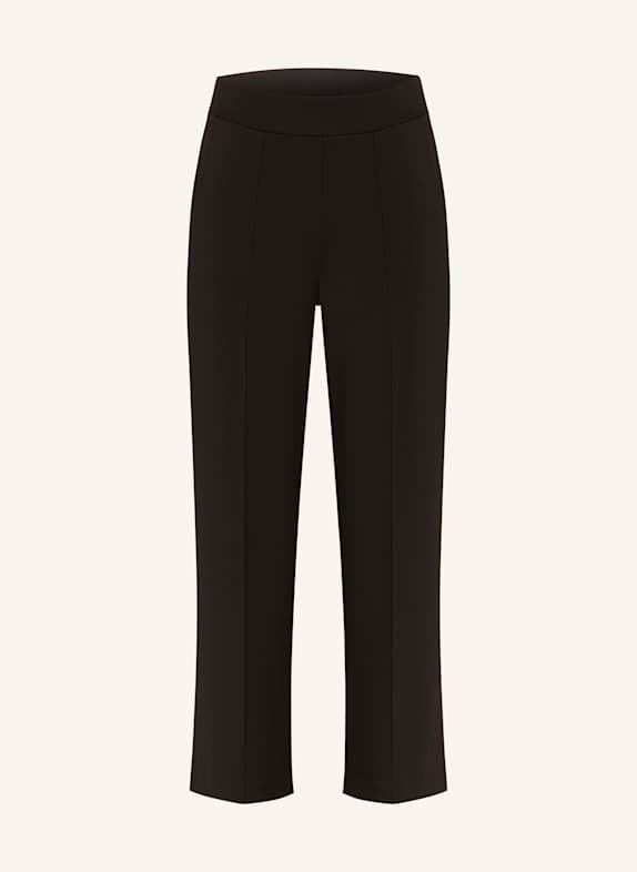 Smith & Soul Žerzejové culotte kalhoty ČERNÁ