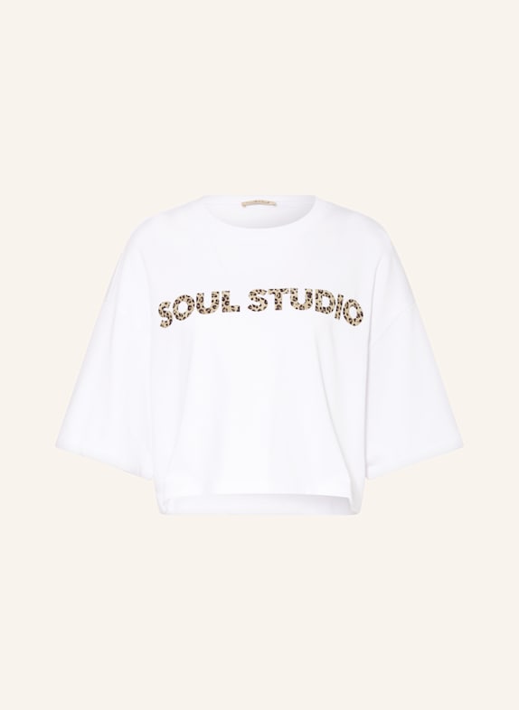 Smith & Soul T-shirt BIAŁY/ JASNOBRĄZOWY/ CIEMNOBRĄZOWY