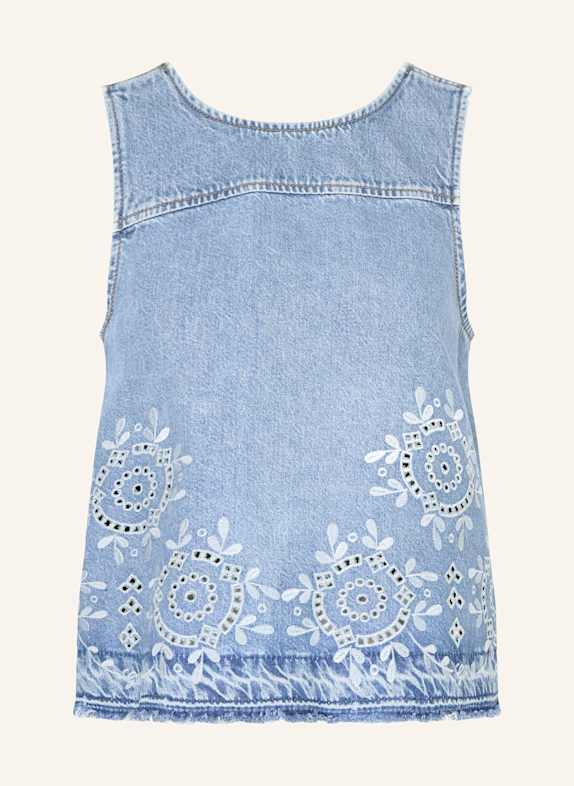 GANNI Denim top BLUE/ LIGHT BLUE