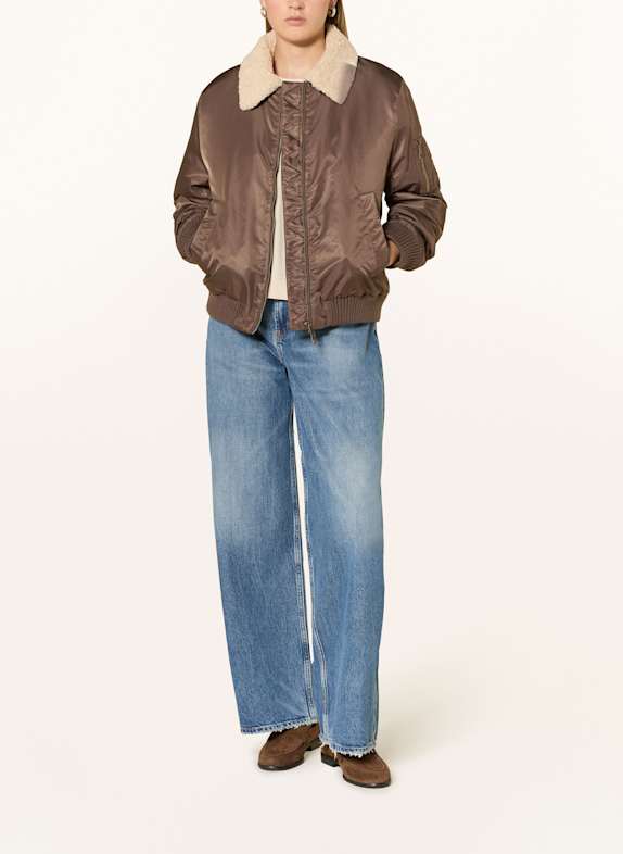 darling harbour Bomber jacket with teddy COPPER