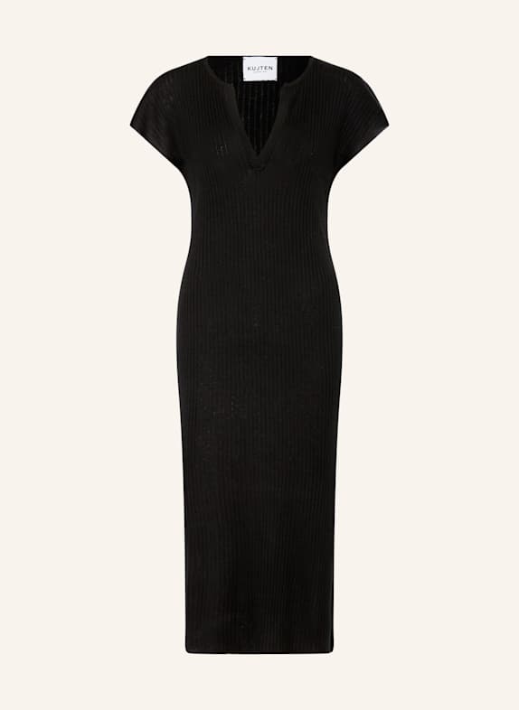 KUJTEN Seidenkleid ISA aus Jersey SCHWARZ