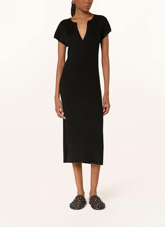 KUJTEN Seidenkleid ISA aus Jersey SCHWARZ