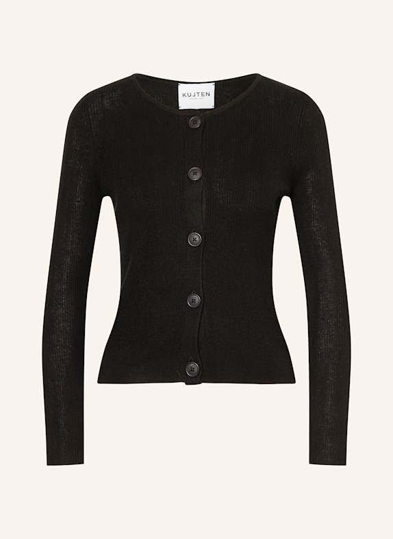 KUJTEN Strickjacke THIZIRI aus Seide SCHWARZ