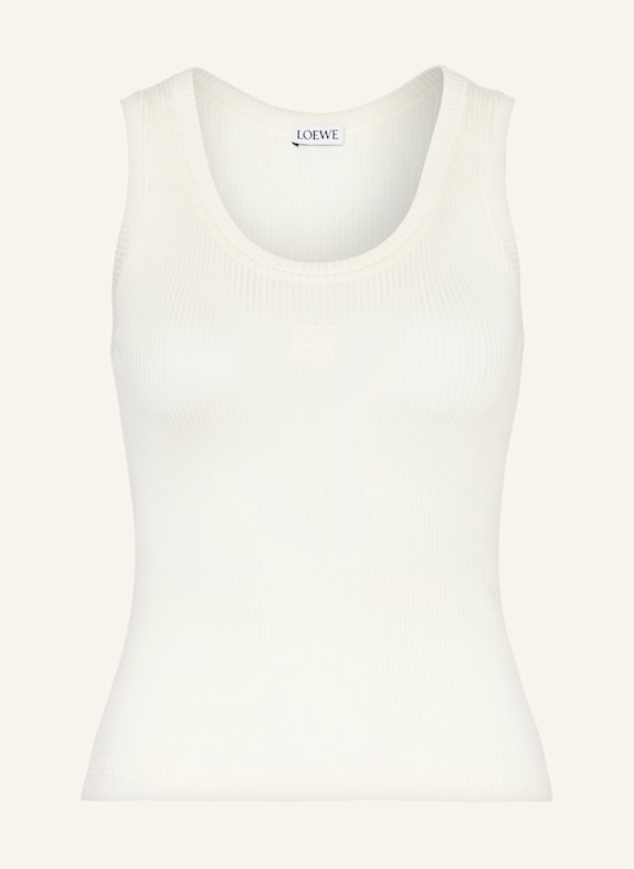 LOEWE Seiden-Tanktop ANAGRAM ECRU