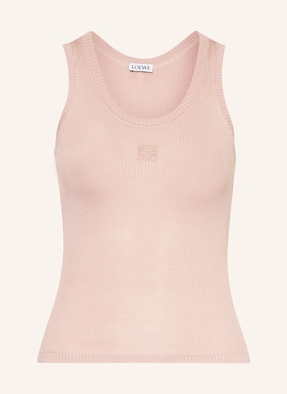 LOEWE Seiden-Tanktop ANAGRAM ROSÉ