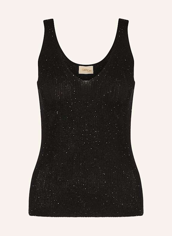 CARTOON Stricktop mit Pailletten SCHWARZ