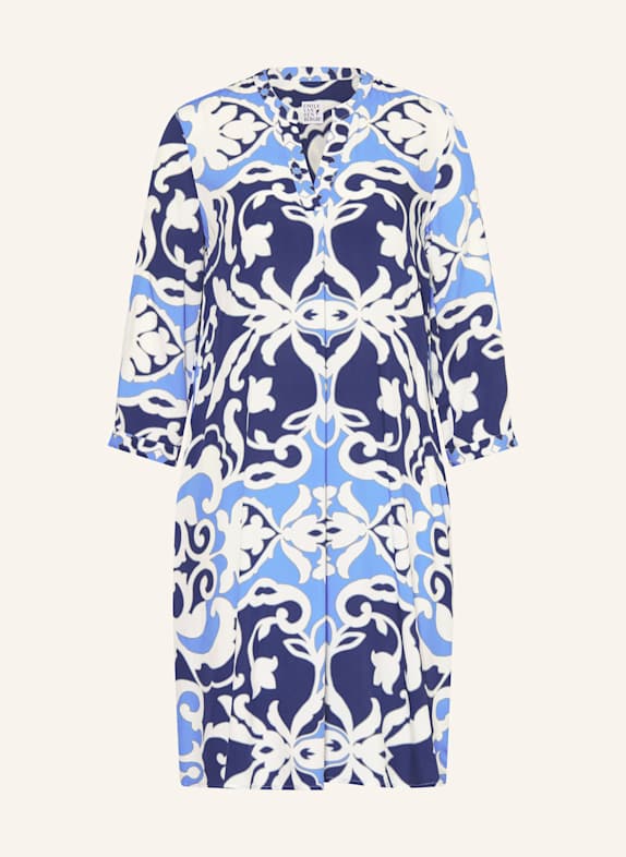 Emily VAN DEN BERGH Kleid mit 3/4-Arm WEISS/ BLAU/ DUNKELBLAU