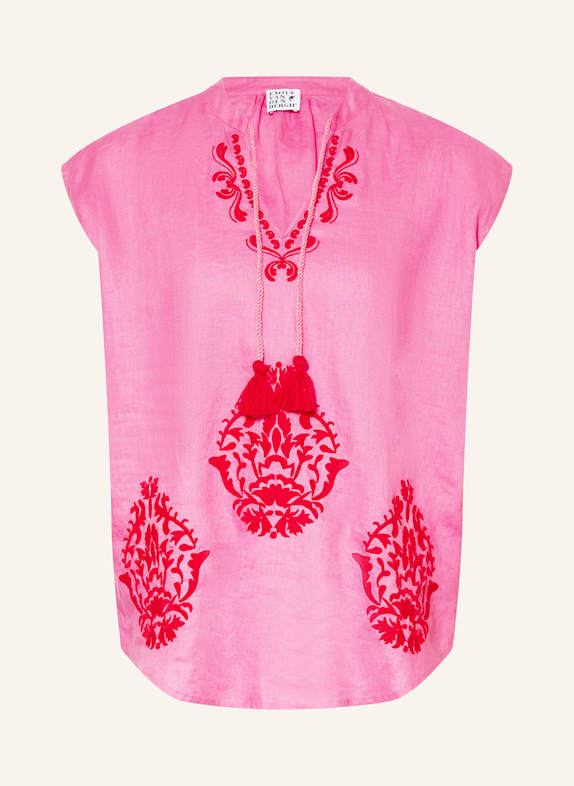 Emily VAN DEN BERGH Blusentop aus Leinen PINK
