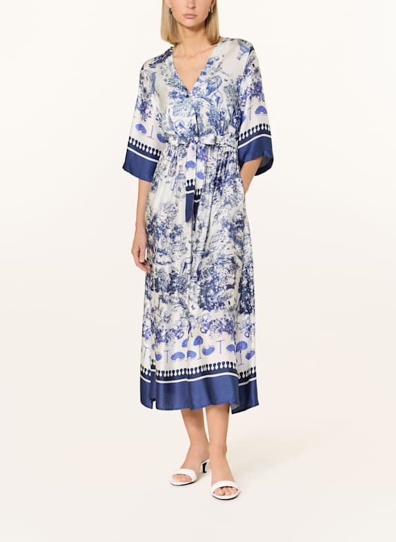miss goodlife Kleid LION POWER mit 3/4-Arm DUNKELBLAU/ WEISS