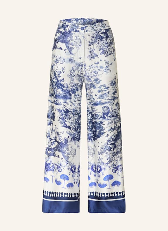 miss goodlife Marlenehose aus Satin WEISS/ BLAU