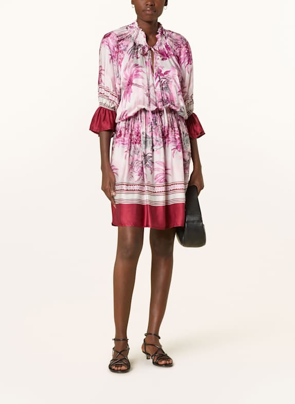 miss goodlife Satin dress ROSE/ DARK RED