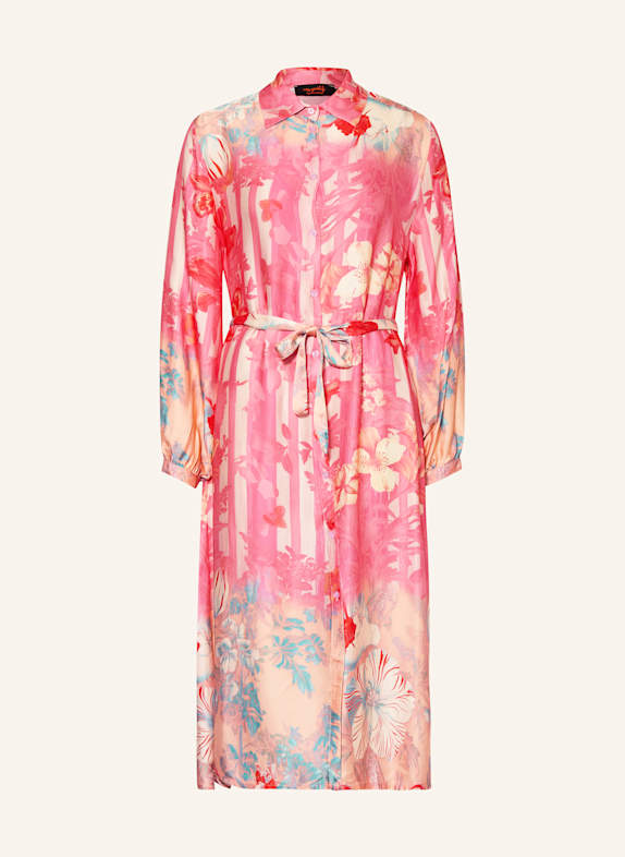 miss goodlife Hemdblusenkleid PINK/ CREME/ PETROL