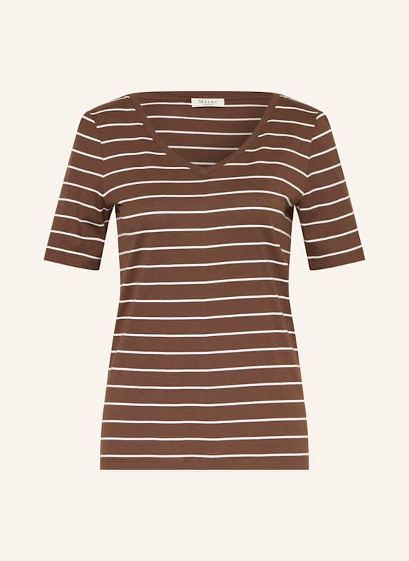 MAERZ MUENCHEN T-Shirt DUNKELBRAUN/ WEISS