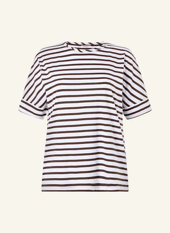 MAERZ MUENCHEN T-Shirt WEISS/ DUNKELBRAUN