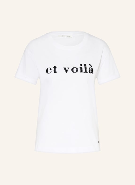 BETTY&CO T-Shirt mit Schmucksteinen WEISS