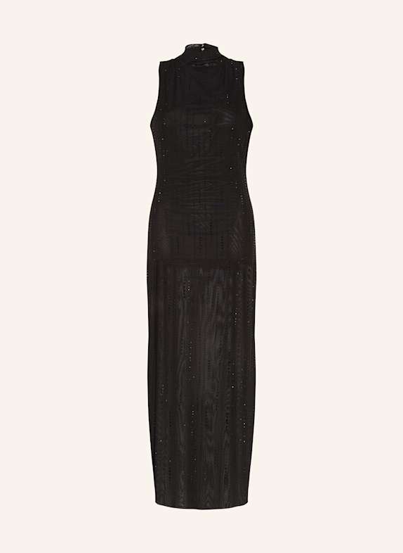 LIU JO Mesh-Kleid mit Schmucksteinen SCHWARZ