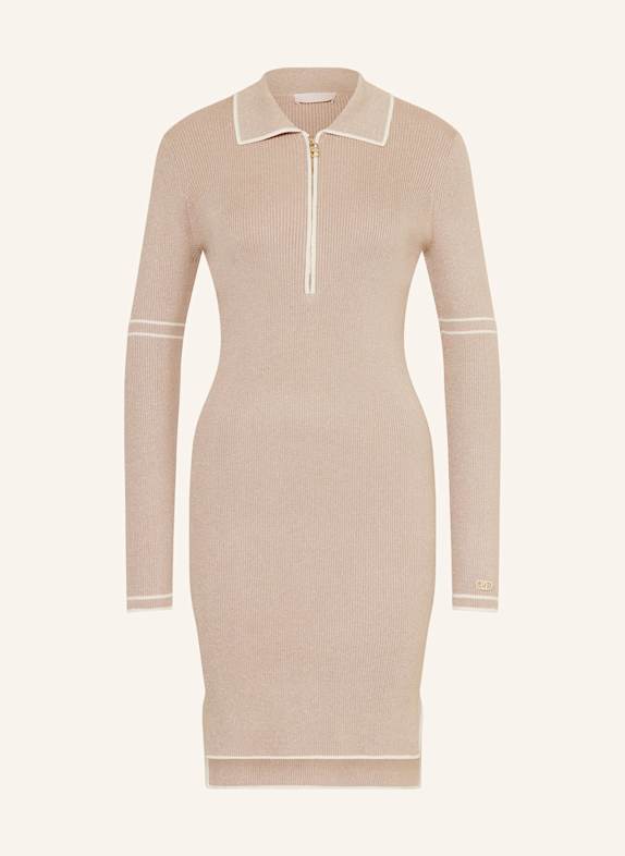 LIU JO Knit dress with glitter thread GOLD/ NUDE