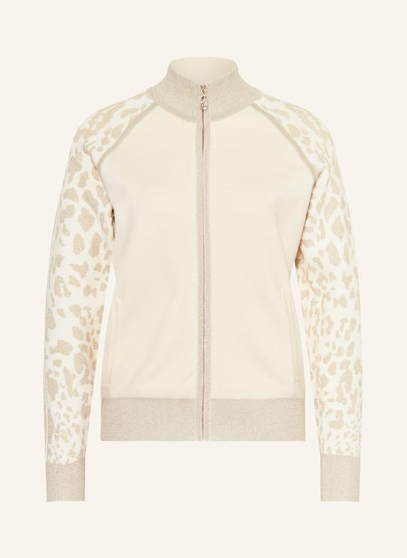 LIU JO Cardigan with glitter thread CREAM/ GOLD