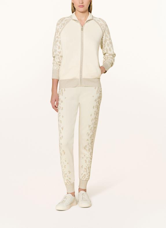 LIU JO Strickjacke mit Glitzergarn CREME / GOLD