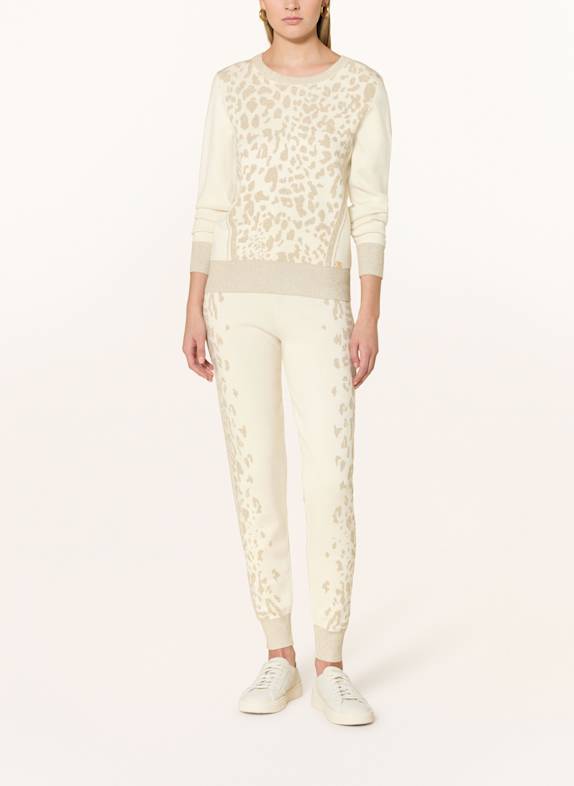 LIU JO Pullover mit Glitzergarn CREME / GOLD