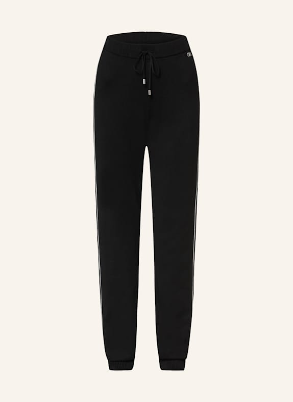 LIU JO Knit trousers BLACK/ WHITE