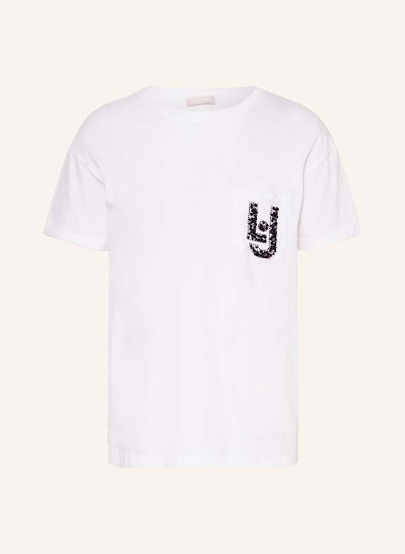 LIU JO T-shirt with decorative gems WHITE