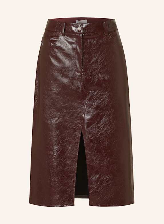 LIU JO Skirt in leather look DARK RED
