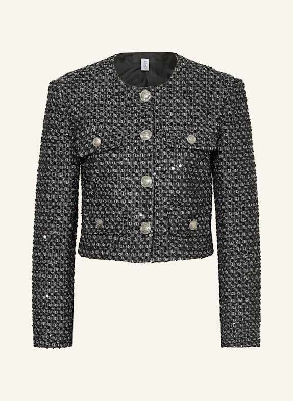 LIU JO Bouclé-Jacke mit Pailletten SCHWARZ