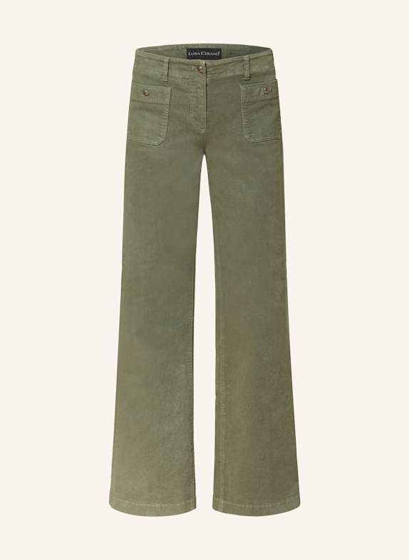 LUISA CERANO Wide Leg Jeans 3572 cool khaki old dye