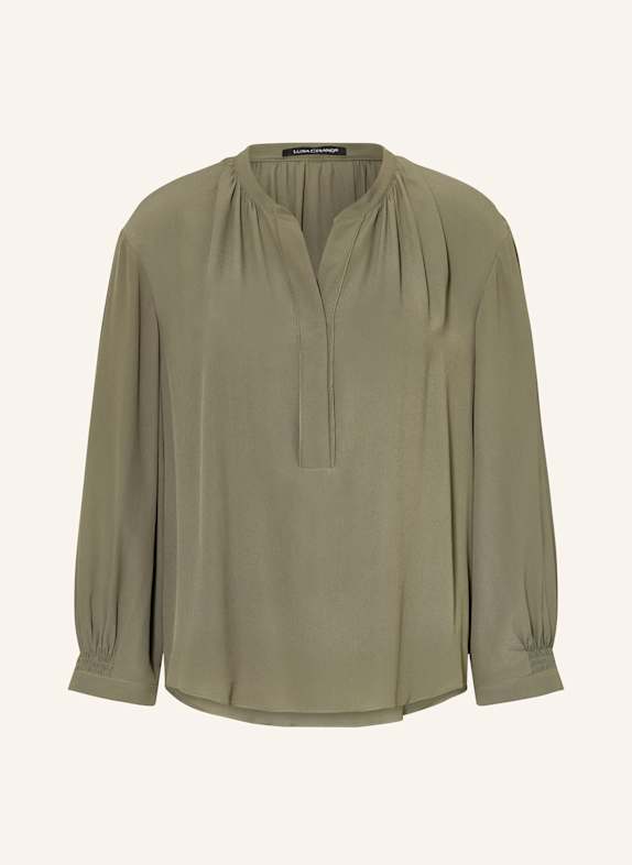 LUISA CERANO Shirt blouse with silk KHAKI