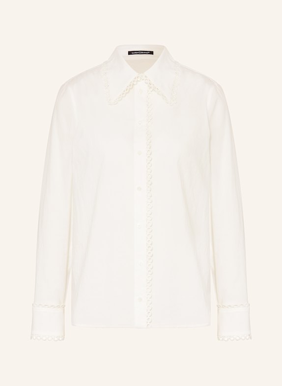 LUISA CERANO Shirt blouse with broderie anglaise ECRU