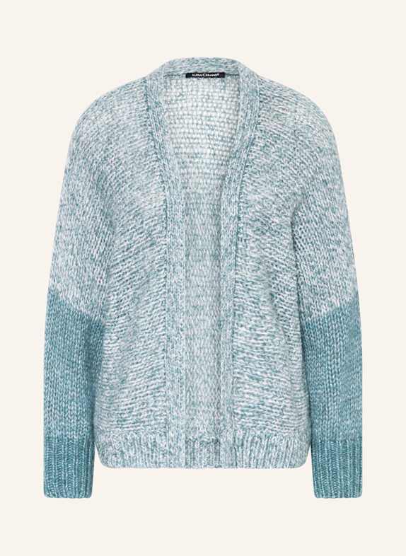 LUISA CERANO Knit cardigan with alpaca LIGHT BLUE/ TURQUOISE