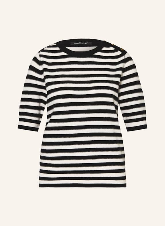 LUISA CERANO Pullover DUNKELBLAU/ CREME