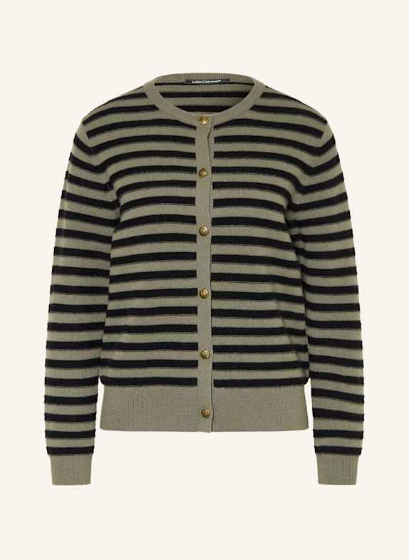 LUISA CERANO Strickjacke OLIV/ SCHWARZ