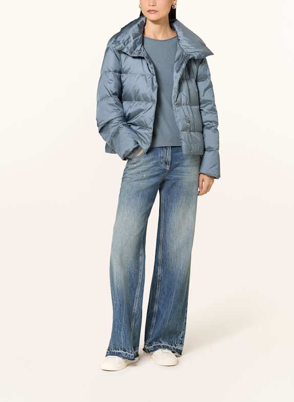 LUISA CERANO Down jacket BLUE GRAY