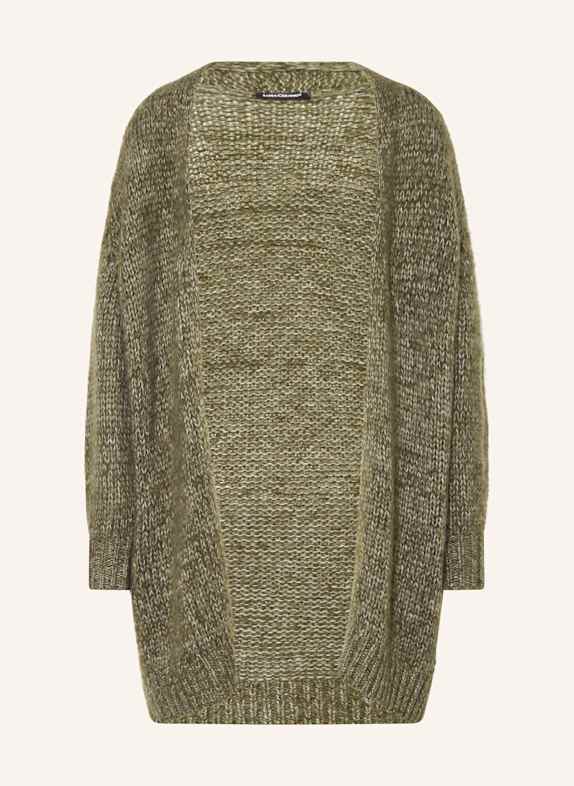 LUISA CERANO Knit cardigan with alpaca KHAKI