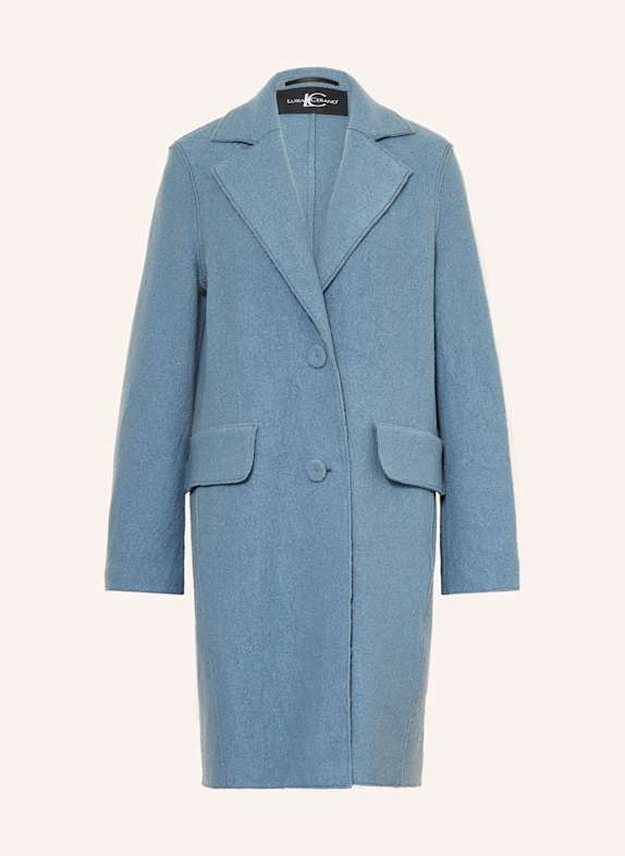 LUISA CERANO Wool coat BLUE GRAY