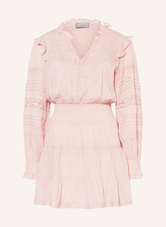 NEO NOIR Kleid ARAN mit Spitze und Rüschen ROSÉ