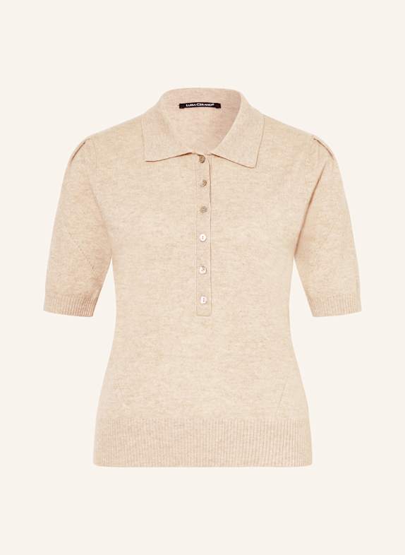 LUISA CERANO Strick-Poloshirt BEIGE