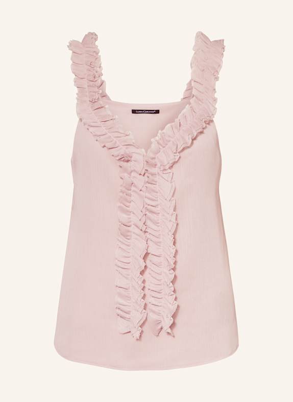 LUISA CERANO Top with ruffles ROSE