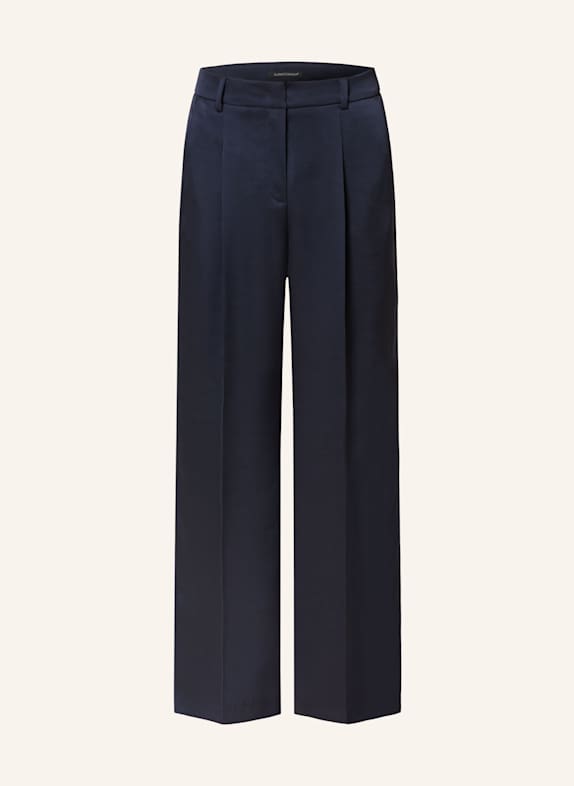 LUISA CERANO Marlenehose aus Satin DUNKELBLAU