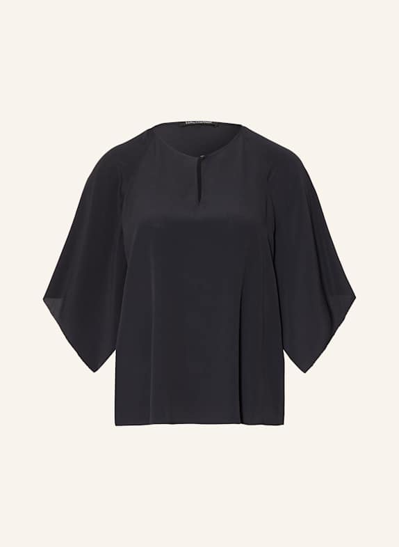 LUISA CERANO Blusenshirt mit Seide und 3/4-Arm DUNKELBLAU